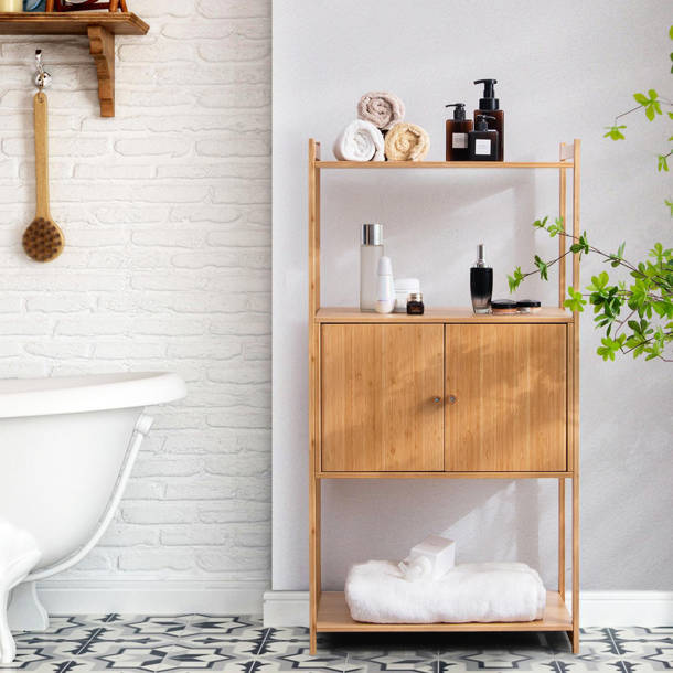 Latitude Run® Carmalita Solid Wood Freestanding Bathroom Wayfair